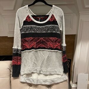 AC: FREE PEOPLE Chunky Crochet/Knit Boho Navajo Sweater - Size XS